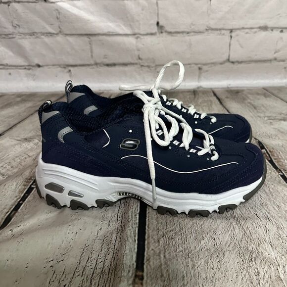 Sketcher Air-Cooled memory Foam Navy Blue Women's Sneakers, Size 6, Pre-owned - Picture 4 of 7